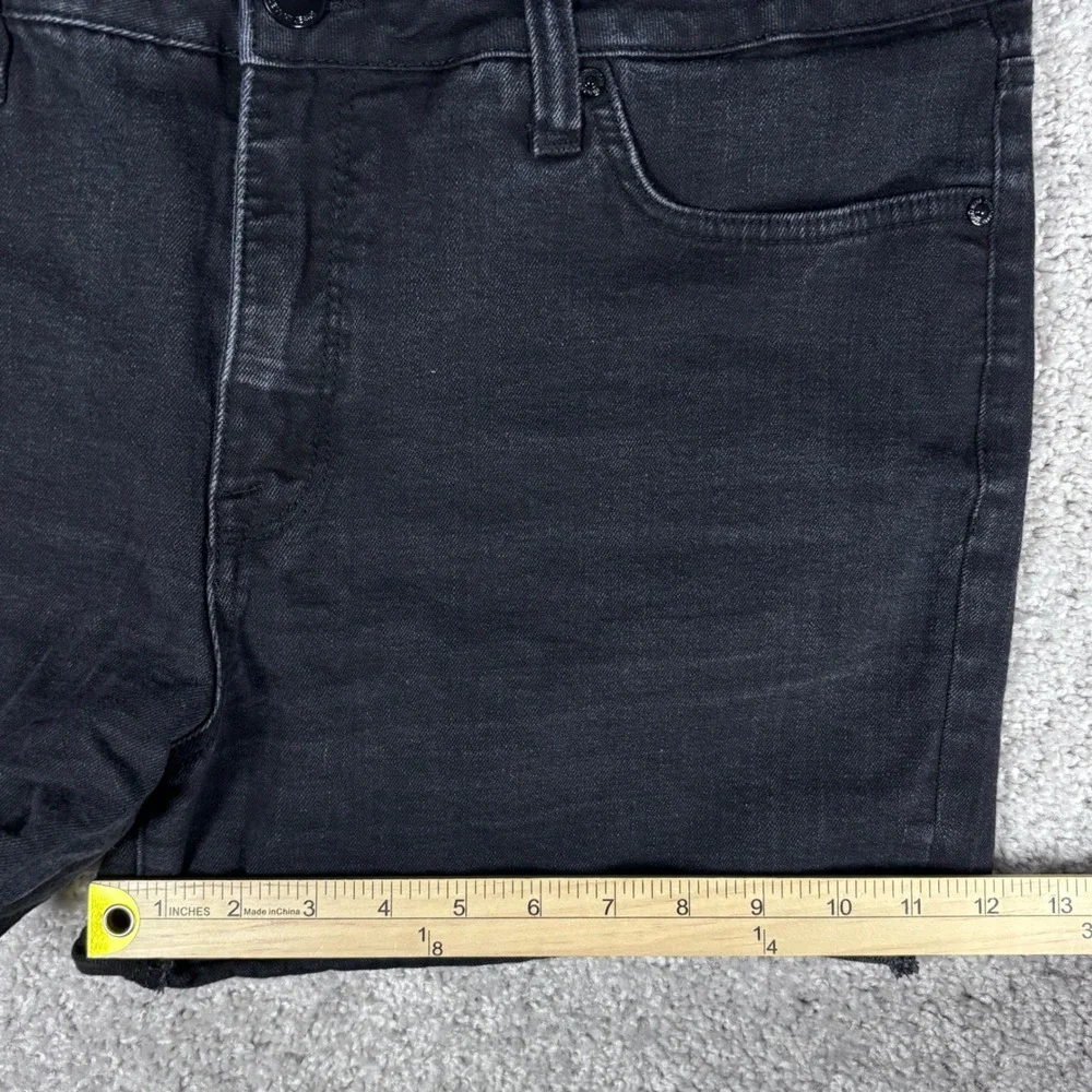 SEVEN7 Women's Black Denim Cutoff Shorts Size‎ 14 Raw Hem Distressed Casual